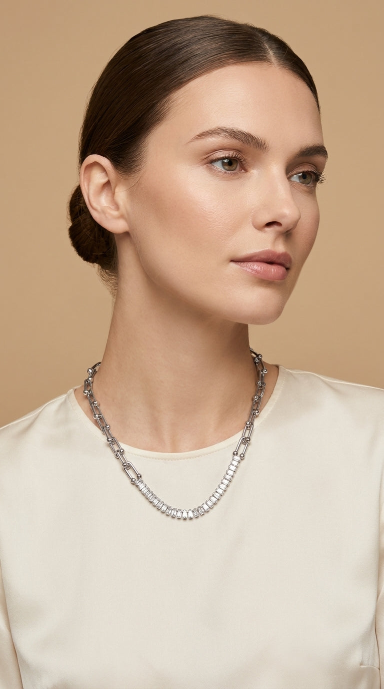 Colar Tiffany Baguette