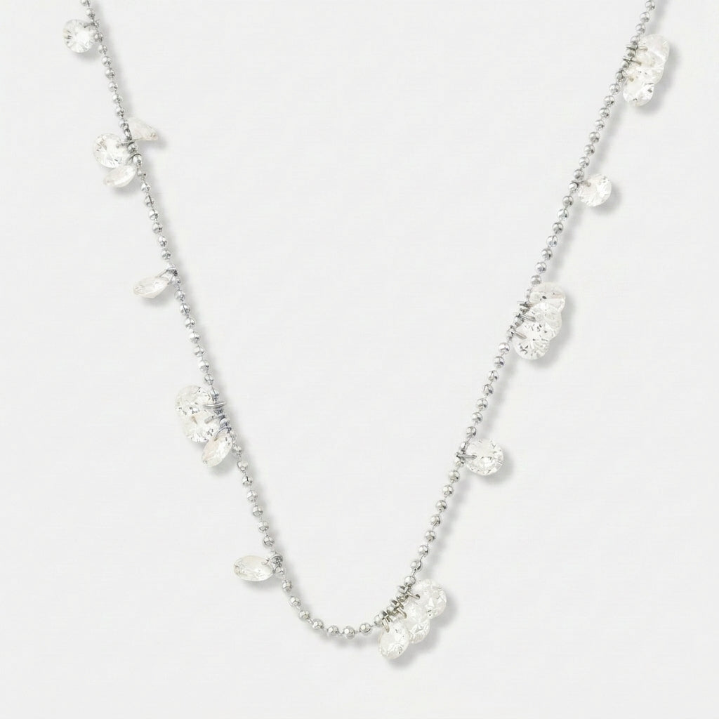 Colar Zircônias com Fecho Ajustável