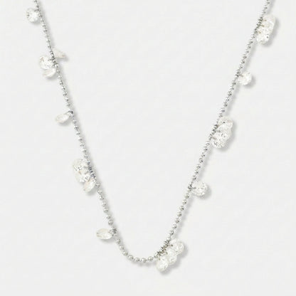 Colar Zircônias com Fecho Ajustável