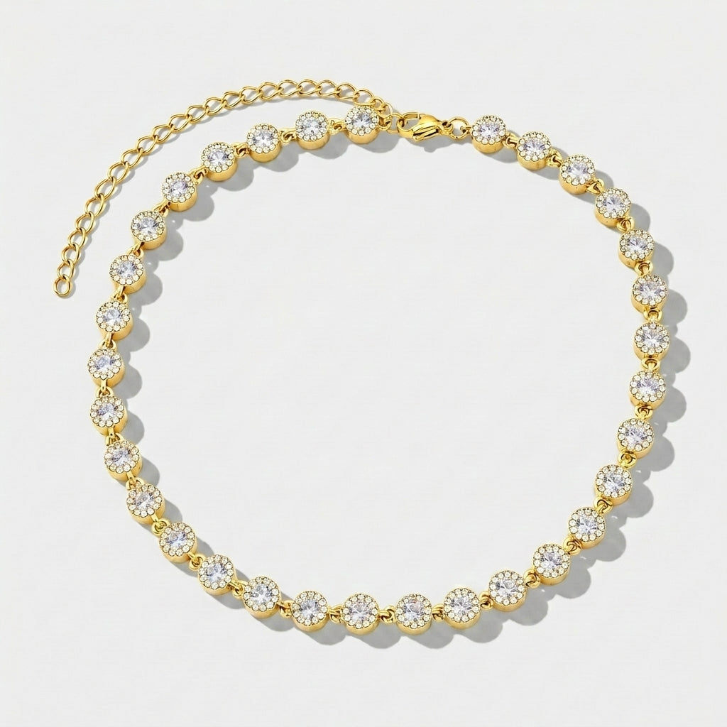 Colar Luxury Lapidação Round Cut Zircônias