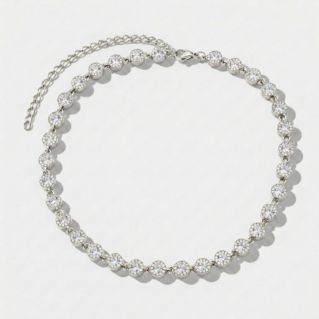Colar Luxury Lapidação Round Cut Zircônias