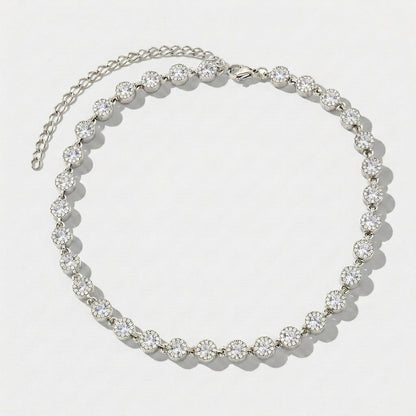 Colar Luxury Lapidação Round Cut Zircônias