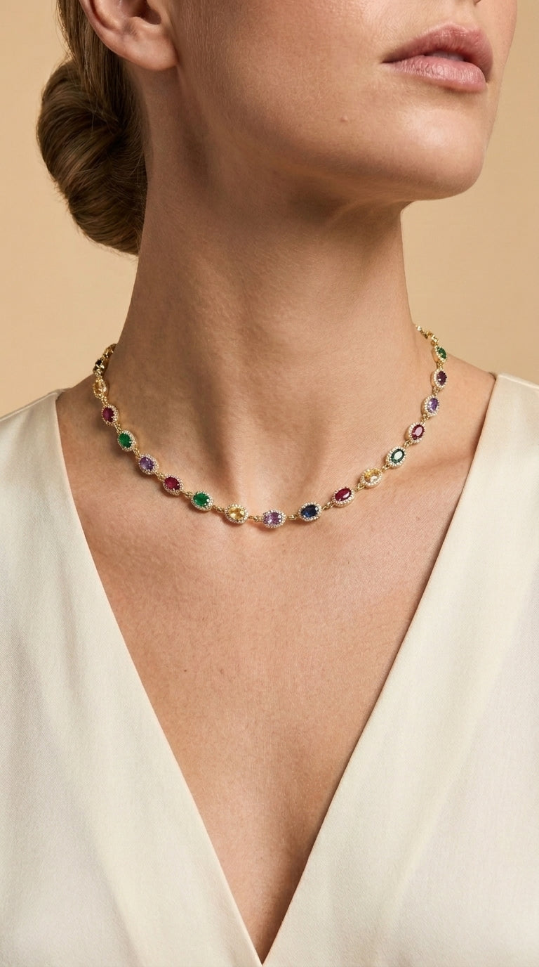 Colar Luxury Oval Cut Zircônia