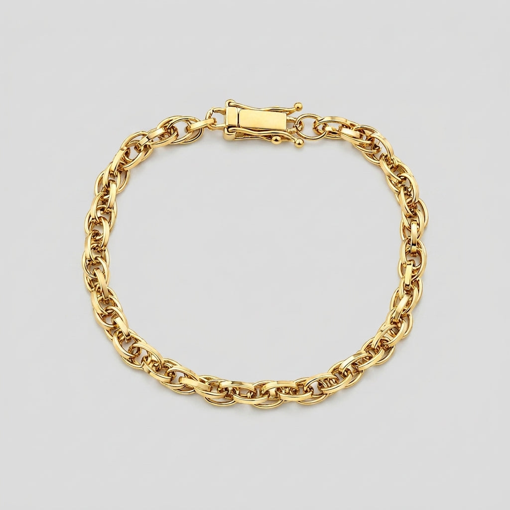 Pulseira Masculina Fecho Gaveta com Trava 21cm
