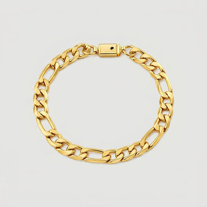 Pulseira Masculina Elo Figaro com Fecho Gaveta 21cm