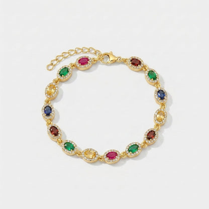 Pulseira Luxury Colors Oval Cut Zircônia