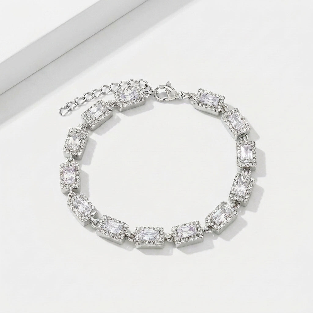 Pulseira Luxury Radiant Cut Zircônias