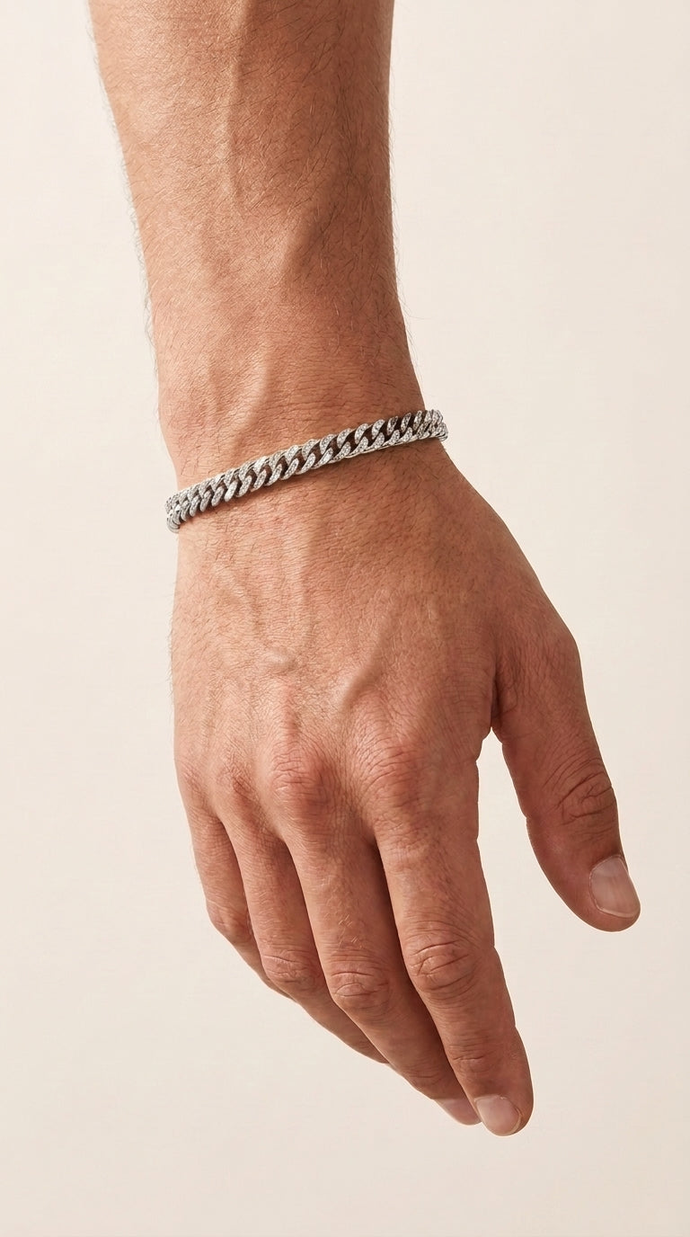 Pulseira Masculina Elo Grumet com Fecho Gaveta 21cm